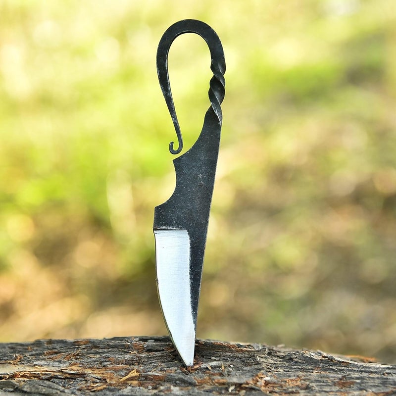 FH TRADERS Viking Knife with Leather Sheath – Handcrafted Carbon Steel Blade, Traditional Norse Style Hunting & Camping Knife, Gift for Men Collectors & Outdoor Enthusiasts - Image 3